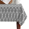 thumbnail image 4 of Modern Geometric Grey Table Cloth Waterproof Tablecloths, Abstract Classic Moroccan Minimalist Tablecloth Dining Table Cover for Kitchen Party Tabletop Outdoor, Rectangle Tablecloth 60x102 Inch, 4 of 9