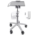 thumbnail image 5 of Medical Cart Salon Cart With Wheels, Caster, Casters, Aluminum, Adjustable Height and Storage, Mobile Trolley Cart 26.77"-42.91" Height Adjustable, easy setup for daily use and dependable performance, 5 of 7