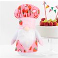 thumbnail image 2 of PVCS Strawberry Chef's Hat Rudolph Dwarf Faceless Doll Plush Toy Children Gift for Kids, 2 of 3