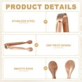 thumbnail image 3 of 2pcs Serving Tongs, 4.3 Inch Stainless Steel Kitchen Tongs Cooking Utensils Rose Gold, 3 of 6