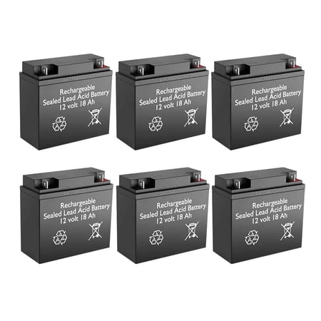 BatteryGuy Power-Sonic PSH-12180FR (6 pack rechargeable High Rate)