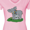 thumbnail image 4 of Inktastic Autism Support Elephants Women's V-Neck T-Shirt, 4 of 5