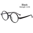 thumbnail image 1 of Men Round Frame Vision Care Women Far Sight Eyewear Anti-UV Blue Rays Reading Glasses Presbyopia Eyeglasses BLACK STRENGTH +2.50, 1 of 8