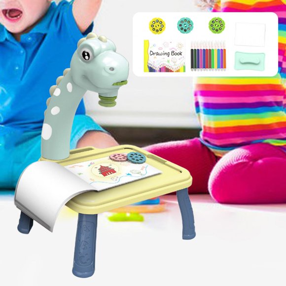 Juego de proyector de dibujo CUTICAT mesa de dibujo portátil para arte y manualidades para niños 24 patrones oscuros