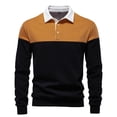 thumbnail image 2 of pstuiky camisa de manga larga para hombre, Blusa/camiseta informal de manga larga con cuello vuelto de color liso para hombre Tops casuales para hombres m, 2 of 9