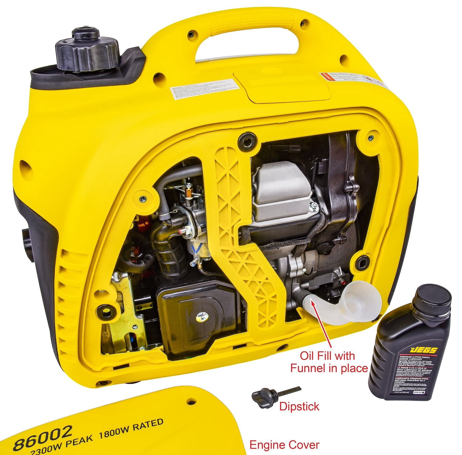 JEGS 2300 Watt SUPER QUIET Premium Portable Inverter Generator with Sine Wave Technology
