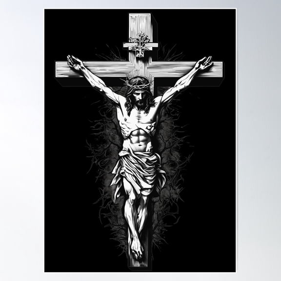 Jesus Christ The Saviour Poster Wall Art, Modern Wall Decor For Living Room Bedroom, 12x18 UNFRAMED