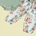 thumbnail image 5 of CAUYDY Newborn Girls Bodysuit Set Baby Girl Long Sleeved Romper Infant Fall Winter Clothing Toddler Outfit 3 6 9 12 18 24 Months Sizes 0-3 Months,Green, 5 of 7