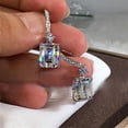 thumbnail image 2 of Ayyufe 1 Pair Earrings Fine Workmanship Decoration Alloy Women Square Shape Earrings for Daily Life, 2 of 6