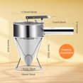 thumbnail image 5 of 20oz Pancake Batter Dispenser, Stainless Steel Funnel Cake Dispenser with Stand Heavy Duty Baking Tool for Cupcake Waffles Cakes Takoyaki and Kitchen Baking (Small), 5 of 6