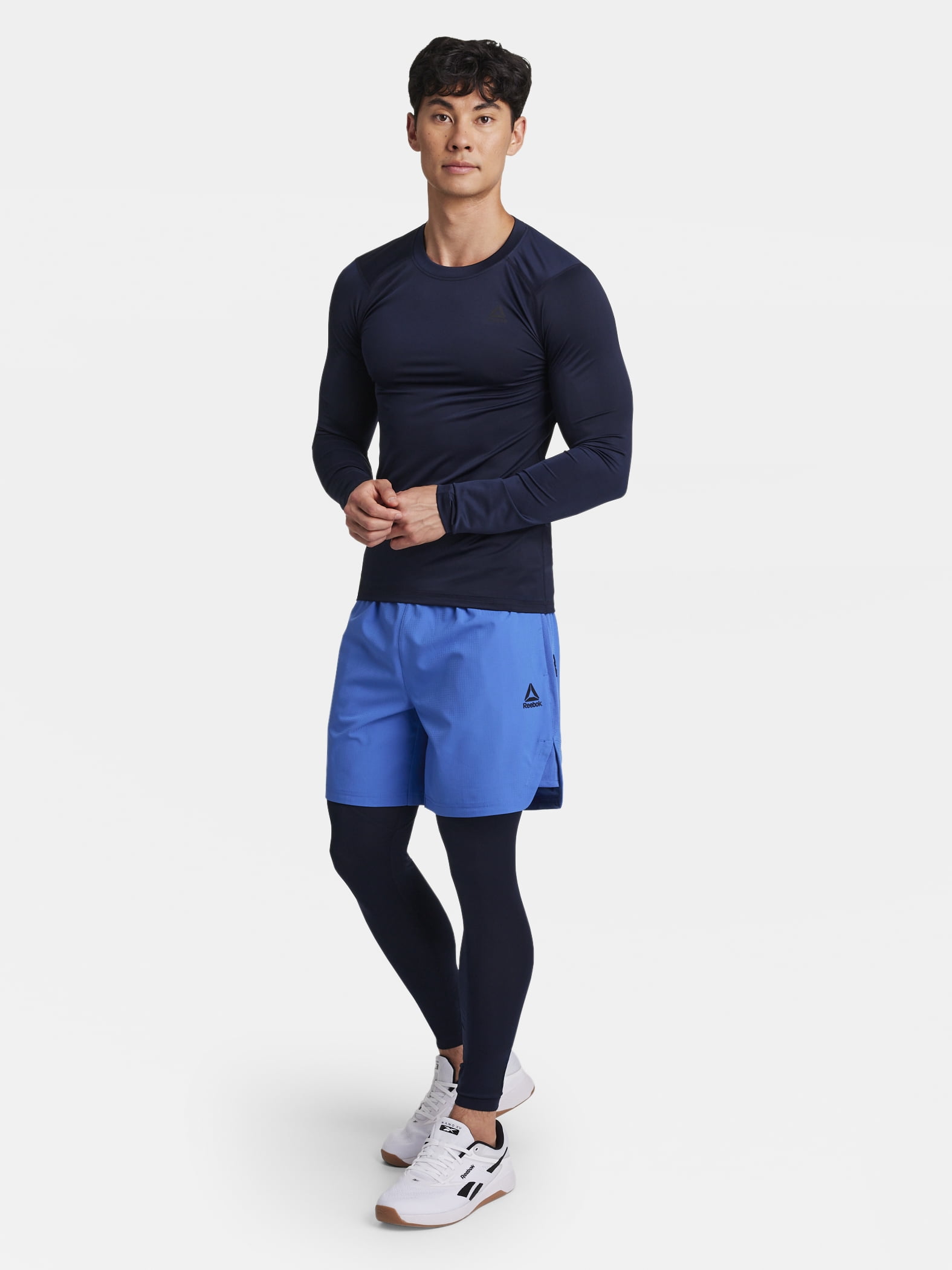 Reebok Men's and Big Men's Kinetic Compression Long Sleeve Top, Sizes XS-5XL