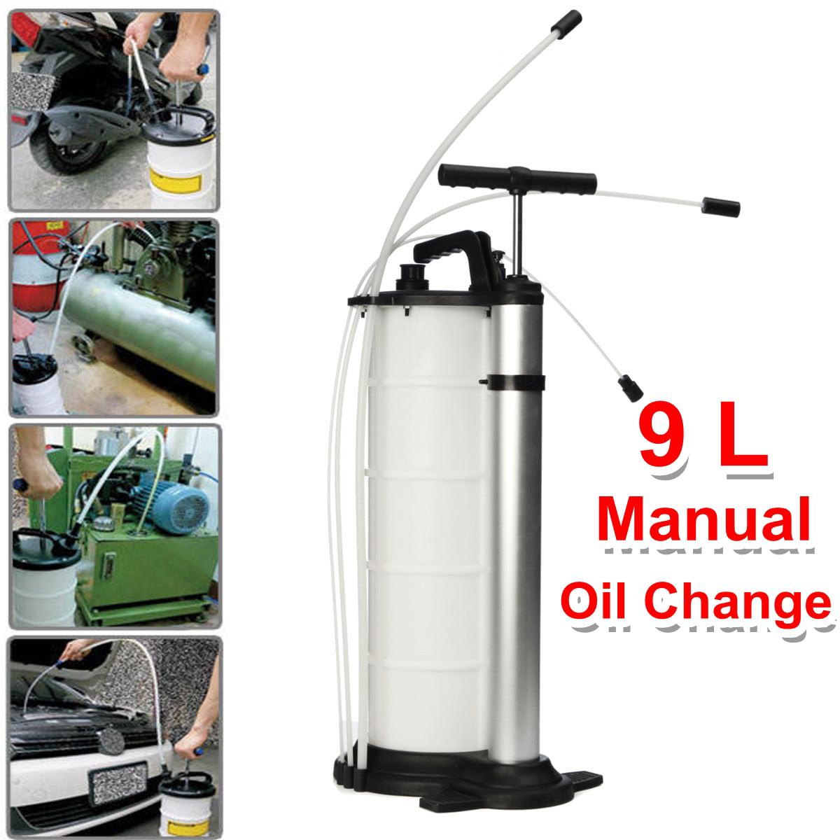 9L Manual Oil Pump Vacuum Oil Fluid Extractor Transfer Pump Car Fuel
