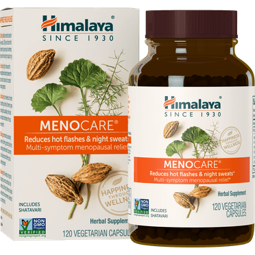 Himalaya MenoCare with Shatavari for Multi-Symptom Menopause Relief, 120 Capsules