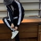 thumbnail image 3 of Versión correcta de la marca de moda pa Fo palm angel, correas a rayas, conjunto de pareja de abrigo deportivo informal de calle altaConjunto blanco, 3 of 5