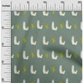 thumbnail image 1 of oneOone Viscose Chiffon Dusty Green Fabric Cactus & Sheep Sewing Craft Projects Fabric Prints By Yard 42 Inch Wide, 1 of 4