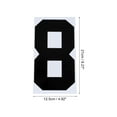 thumbnail image 2 of Iron-on Numbers 8 Heat Transfer 8" Black for Team Uniform Sports T Shirt Football Basketball Pack of 2, 2 of 7