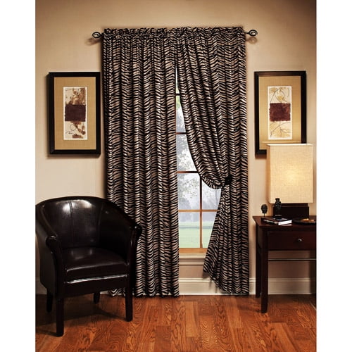 Zebra Print Curtain Panel, 54"x84"