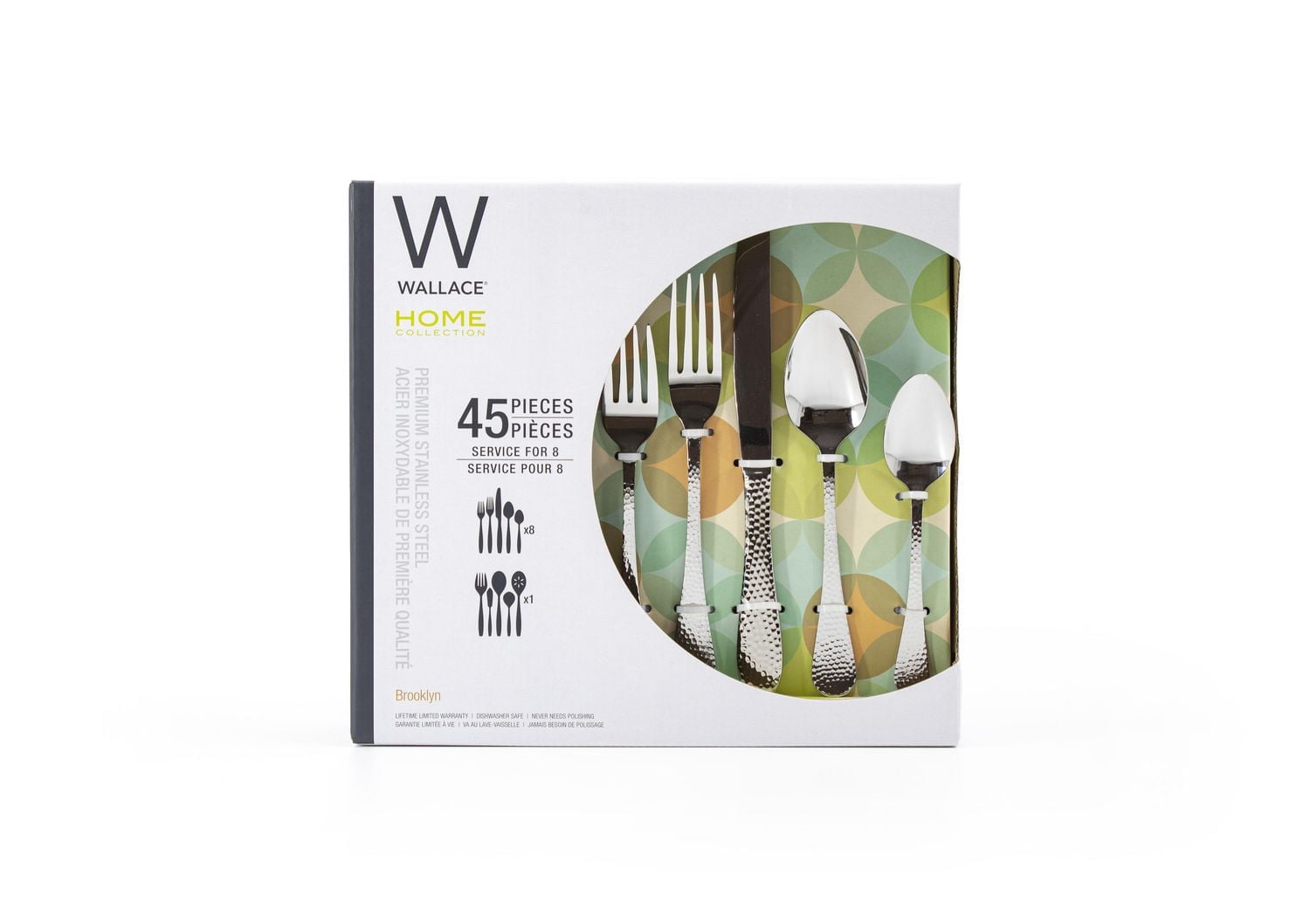 Wallace Home Ensemble de couverts Brooklyn 45 pièces