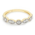 thumbnail image 3 of 1/4 ct.t.w Round Cut Lab Created Moissanite Diamond Milgrain Half Eternity Stackable Band Ring For Women In 14K Yellow Gold Over Sterling Silver(G-H Color,VVS1 Clarity,0.25 Cttw)5.5, 3 of 8