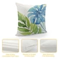 thumbnail image 4 of GOSMITH  Green Tropical Leaf Pillow Covers Monstera Palm Leaves Couch Pillow Cases Botanical Plant Summer Throw Pillows Home Decor for Living Room Bedroom Bed Cushion Outdoor, 4 of 5