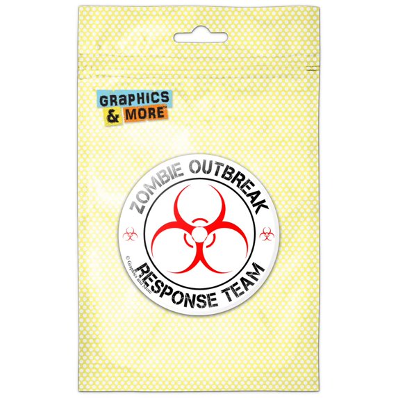Zombie Outbreak Response Team Red White Black Pinback Button Pin Badge