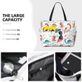 thumbnail image 3 of Large Beach Bags Water-resistant Sandproof - Dinosaur print K Cute Beach Tote Bags for Women with Zipper, 3 of 6