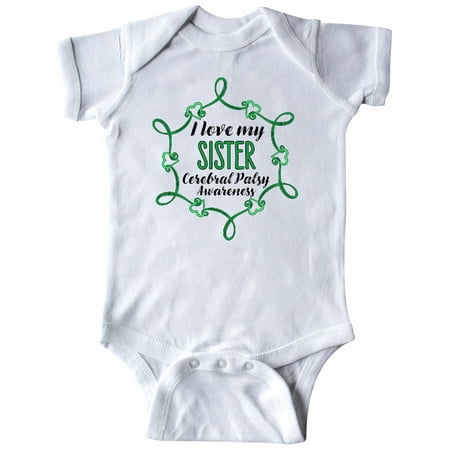 

Inktastic I Love My Sister Cerebral Palsy Awareness Gift Baby Boy or Baby Girl Bodysuit