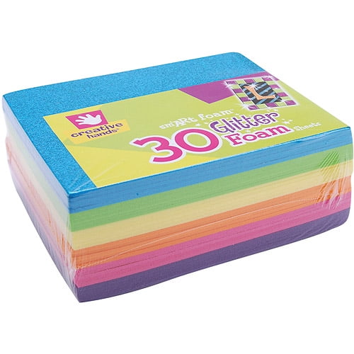 fibre craft creative hands bright colors glitter foam sheets pack walmart foam sheets