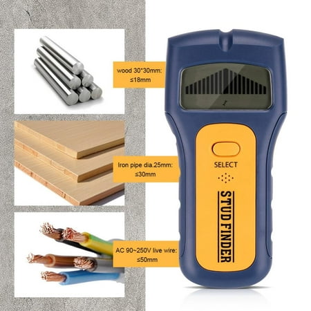 Wood Scanner,Wire Detector,YMIKO 1pc Stud Wood Wall Center Finder Scanner LCD Metal AC Live Wire Detector Tool (Best Wood Stud Finder)