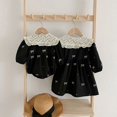 thumbnail image 3 of Vestido de primavera para hermanas, Body con lazo para niñas coreanas, bordado de encaje, solapa Floral, vestido de princesa, ropa para niños, 3 of 6