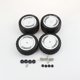 thumbnail image 2 of Juego de 4 neumáticos para ruedas delanteras y traseras con tuerca adaptadora para 104001 1/10 RC Car Upgrade Parts Acce, color blanco y negro, 2 of 5
