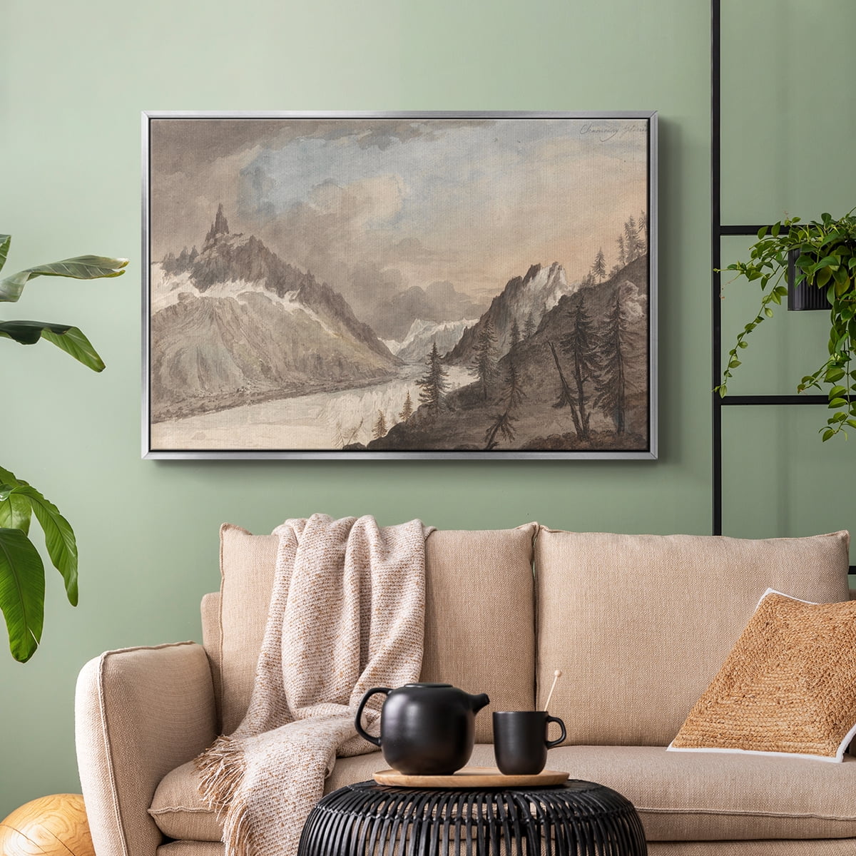 Vintage Landscape-CCCLXXIX By Wexford Home Framed in Silver Wood Gallery Wrapped Canvas 17 in. x 25 in.