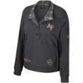 thumbnail image 2 of Women's Colosseum  Heather Charcoal Air Force Falcons OHT Military Appreciation Payback Henley Thermal Sweatshirt, 2 of 4