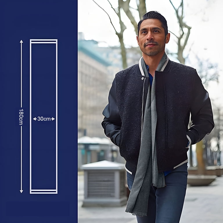 Men Classic Fall Winter Scarf Soft Warm Long Feel Scarves, Fashion Formal  Soft Scarf, 180*30 cm - Gray - Walmart.com