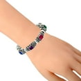 thumbnail image 3 of Falari Vintage Acrylic Crystal Antique Silver Stretch Bracelet, 3 of 4