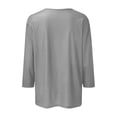 thumbnail image 5 of 3/4 Sleeve Button Down Cardigan Shirts Lightweight Casual Jacket for Women Fall Spring Thin Outerwear Tops (2XL, Gray), 5 of 5
