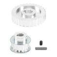 thumbnail image 3 of 2Pcs Metal Synchronous Pulley Gear Motor Belt Gear Drive Wheel Gear S/N Cj0618 Mini Lathe Gears Metal Cutting Machine Gears, 3 of 5
