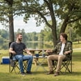 thumbnail image 2 of LEDREM Premium Foldable Camping Chairs Set of 2 - High Back Support, Adjustable Armrests, Drink Holder & Organizer, 330lb Capacity, Ink Black, 2 of 7