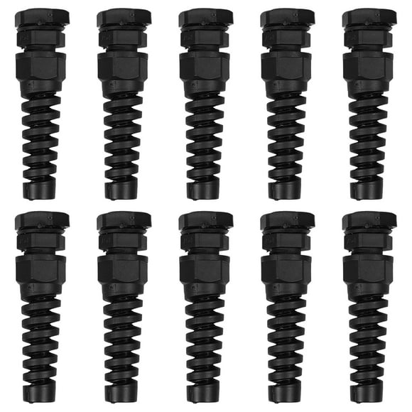 Glands de Câble Noir Nylon 10 Pcs pour Usage Industriel Extérieur