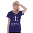 thumbnail image 3 of You Decide Happy Sad Emoticon Cute Womens Slim Fit Graphic Tee Brisco Brands S, 3 of 5