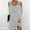Gray, variant on Items Free Shipping Womens Long Sleeve Fall Dresses Mini Dress Homecoming Casual Crewneck Cold Shoulder Dress for Women