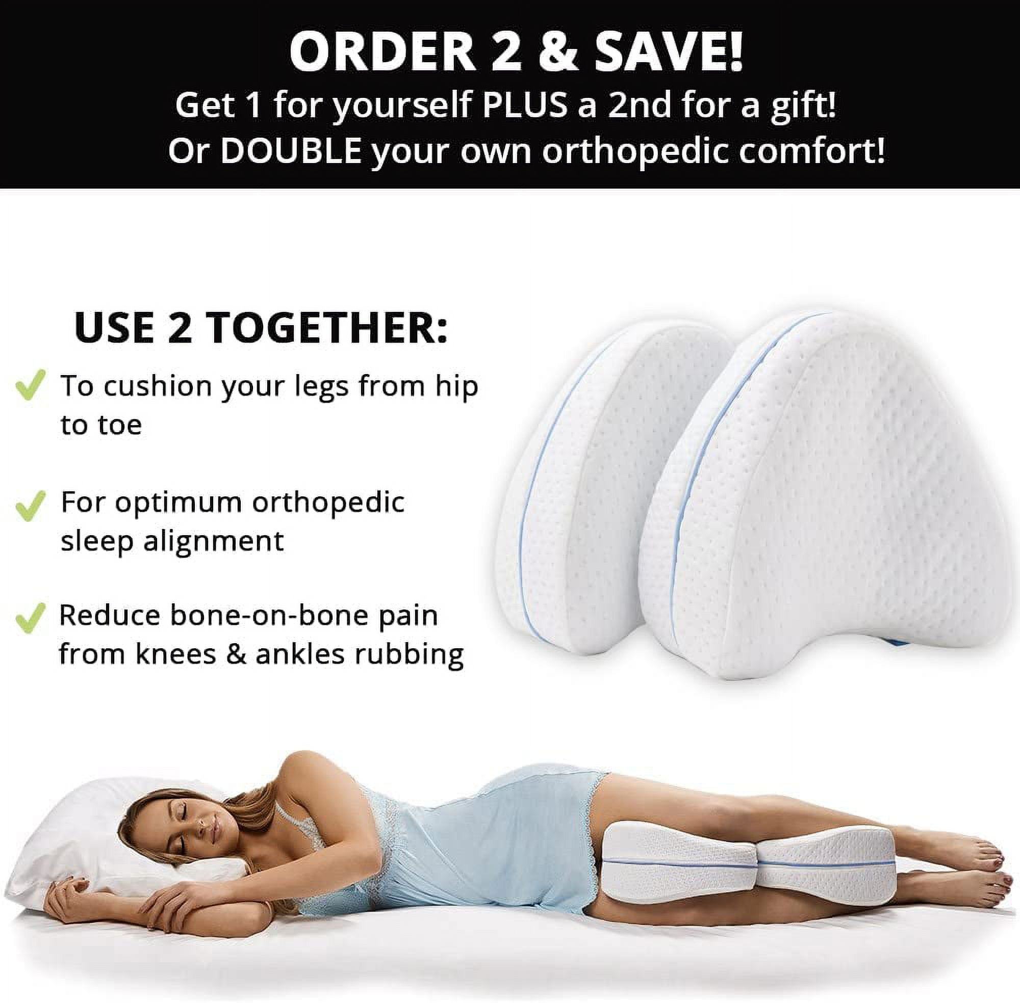 1pc Pillow For Legs Knees Support, Pillow For Bed Sleep Ergonomic Foot Pad,  Soft Body Pain Relief Rest Pillow