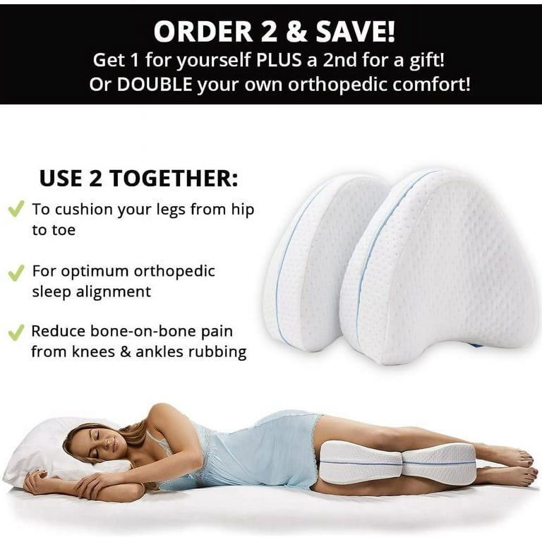 BST Orthopedic Leg Pillow Memory Foam Ergonomic Knee Pillow