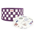 thumbnail image 6 of SUSSEXHOME Pets 15.75 x 15.75 x 6.7 Inches Round High Wall Cozy Cat Bed with Pillow for Cats and Small Dogs - Decorative Non-Slip Bolster Inner Cushion Calming Bed - Purple, 6 of 8