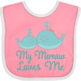 thumbnail image 3 of Inktastic Memaw Loves Me Grandchild Whale Boys or Girls Baby Bib, 3 of 4