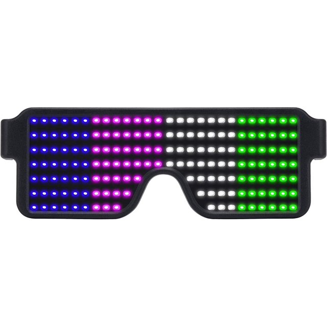 ZHAOCHENG Gafas LED multicolores iluminadas, gafas dinámicas para fiesta, Festival, Navidad, recargable por USB, gafas LED Rave brillantes intermitentes