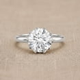 thumbnail image 3 of Rosec Jewels IGI Certified Lab Grown Diamond 4 Carat Engagement Ring - E-VS1 Quality - Jewelry for Special Occasions, 10K White Gold, US 7.00, 3 of 8