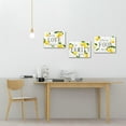 thumbnail image 3 of Hieng 3 Pieces Lemon Wall Art Farmhouse Yellow Kitchen Decor Love Family Food Positive Quotes Paintings for Kichen Dining Room Pantry (only canvas), 3 of 6