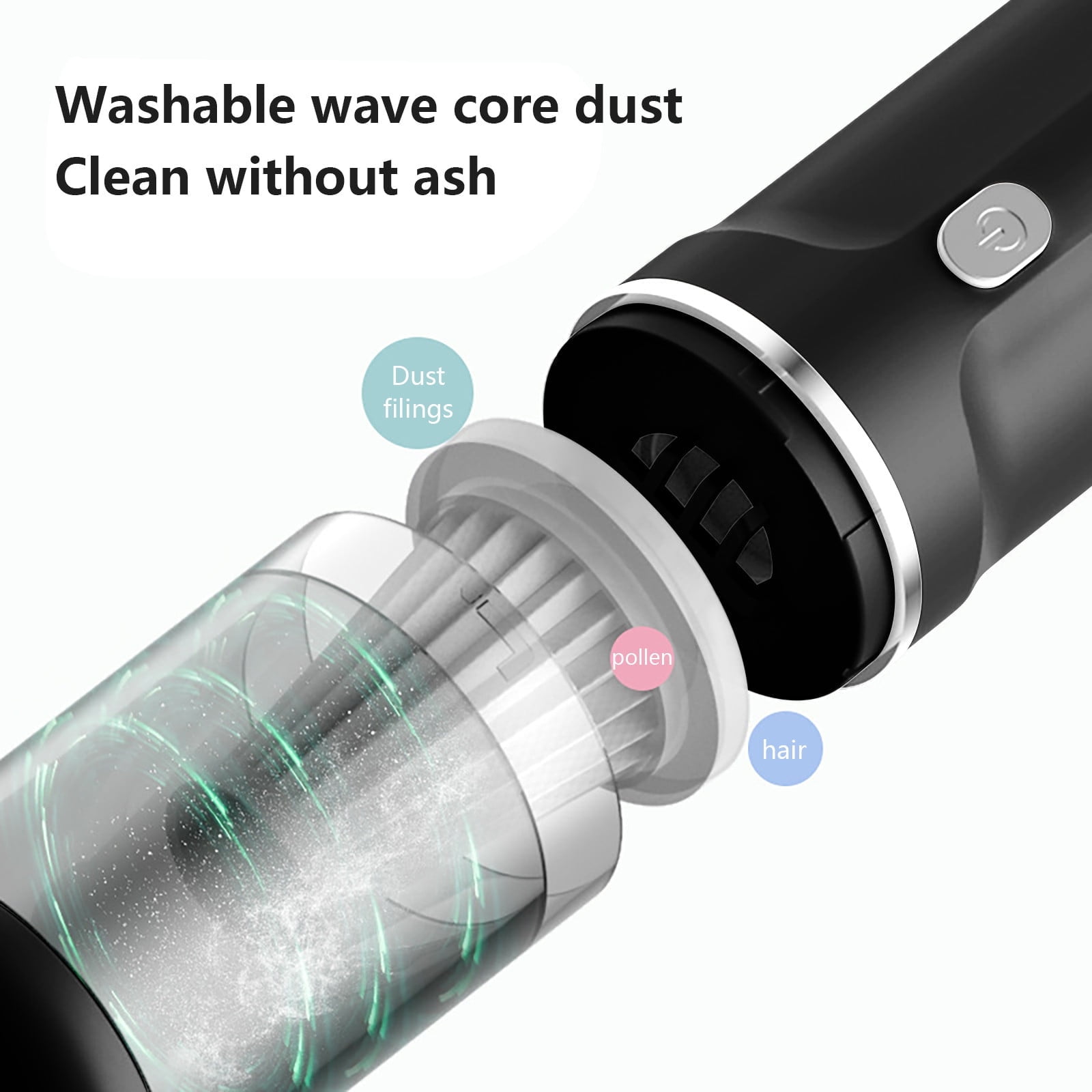Uiz Merueh Car Vacuum Handheld Vacuum Cordless Car Vacuum Powerful Suction Hand Vac Perfect for Pet Hair, Cars, Home, Stairs