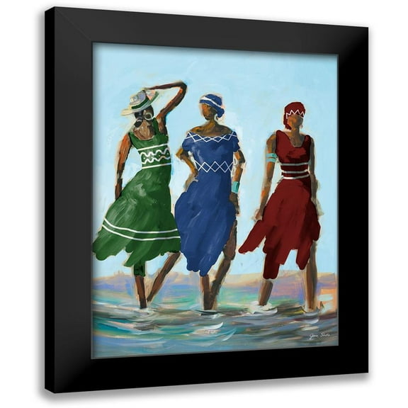 Slivka, Jane 12x14 Black Modern Framed Museum Art Print Titled - Caribbean Dreaming
